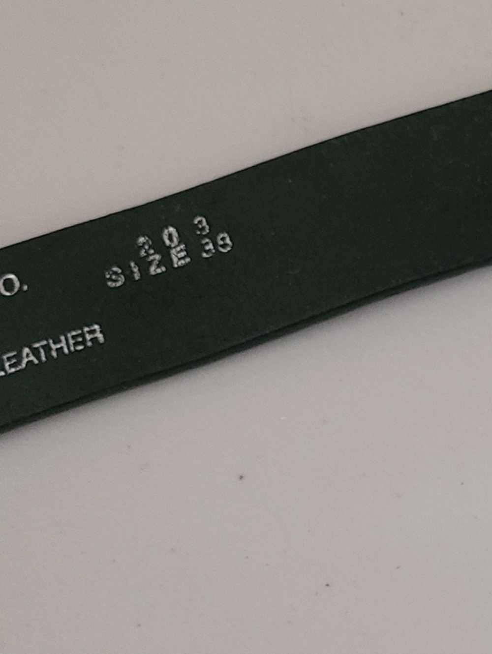 c.c. filson genuine bridle leather belt black made in USA size 38 - Picture 5 of 5